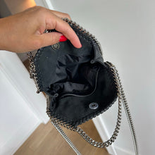Load image into Gallery viewer, Stella McCartney Embellished Chevron Falabella Crossbody Bag Black White
