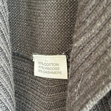 Load image into Gallery viewer, Laurie B Open Waterfall Draped Front Ribbed Knit Long Sleeve Cardigan Black M