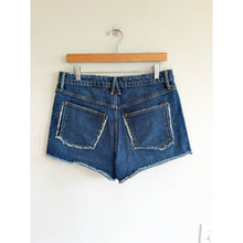 Load image into Gallery viewer, Good American Raw Hem Denim High Rise Cut-Off Shorts Blue 8