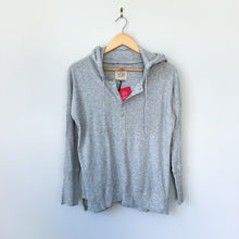 Load image into Gallery viewer, Chaser x Evereve Long Sleeve Snap Front Hoodie Sweatshirt Heathered Grey S NWT