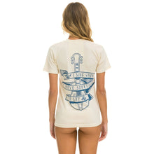 Load image into Gallery viewer, Aviator Nation Hunger Games Crew Tee Shirt Vintage White L