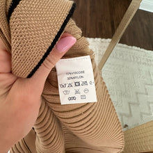 Load image into Gallery viewer, Sovere Farren Knit Polo Long Sleeve Ribbed Button Front Midi Dress Beige 10