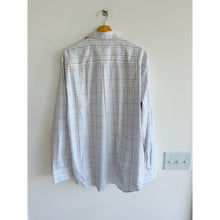 Load image into Gallery viewer, Peter Millar Plaid Pattern Long Sleeve Button Up Shirt White Blue XL