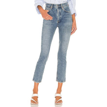 Load image into Gallery viewer, Citizens Of Humanity Jolene High Rise Button-Fly Cropped Straight Jeans Blue 26