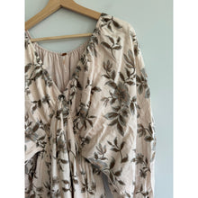 Load image into Gallery viewer, Free People Portia Floral Print Balloon Sleeve Mini Dress Cream M