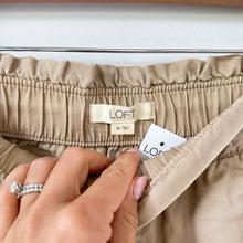 Load image into Gallery viewer, Loft Emory High Rise Drawcord Waist Paperbag Shorts Tan XS NWT