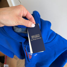 Load image into Gallery viewer, Polo Ralph Lauren Flag Fleece Embroidered Hoodie Sweatshirt Royal Blue XL NWT