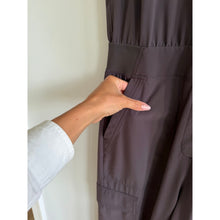 Load image into Gallery viewer, Athleta Brooklyn Zip Up Sleeveless Jogger Utility Jumpsuit Brown 6