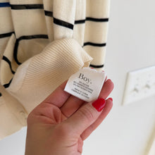 Load image into Gallery viewer, Boy. Band of Outsiders Silk Cashmere Blend Striped Cardigan Sweater Cream M