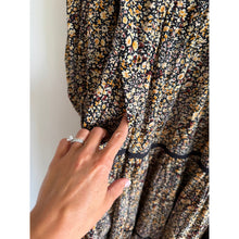 Load image into Gallery viewer, Madewell Embroidered Tiered Floral Casual Midi Dress Brown Black 10 NWT