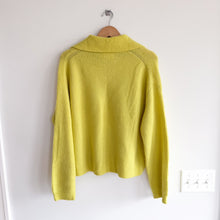 Load image into Gallery viewer, Velvet by Graham & Spencer Shay Cozy Knit Polo Sweater Yellow L