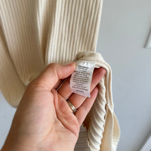 Load image into Gallery viewer, Rachel Parcell Ribbed Knit Scoop Neck Short Sleeve Midi Dress Beige Faded L