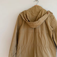 Load image into Gallery viewer, Belstaff Zip Up Utility Long Waxed Field Jacket British Khaki