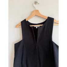 Load image into Gallery viewer, Emerson Fry Cotton A Line Mod Sleeveless Split Neck Top Black L