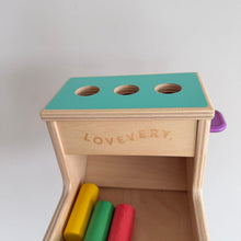 Load image into Gallery viewer, Lovevery Playkit 11-12 Months Wooden Peg Drop Montessori Toy