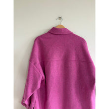 Load image into Gallery viewer, IRO Bardak Snap Button Wool Blend Oversized Shacket Fuschia Pink 36