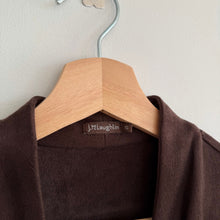 Load image into Gallery viewer, J. McLaughlin Lilian Faux Suede Twist Front 3/4 Sleeve Sheath Dress Brown XS