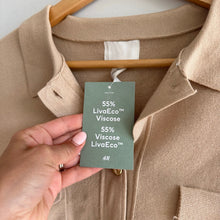 Load image into Gallery viewer, H&M Short Sleeve Button Up Cardigan Sweater Beige Gold XL NWT