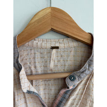 Load image into Gallery viewer, Free People Metallic Thread Long Sleeve Tunic Mini Dress Cream Gray XS