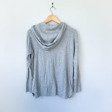 Load image into Gallery viewer, Chaser x Evereve Long Sleeve Snap Front Hoodie Sweatshirt Heathered Grey S NWT