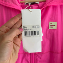 Load image into Gallery viewer, American Vintage Ikino Zip Fly Mid Length Hooded Rain Coat Acid Pink 4-6 NWT