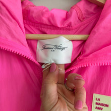 Load image into Gallery viewer, American Vintage Ikino Zip Fly Mid Length Hooded Rain Coat Acid Pink 4-6 NWT