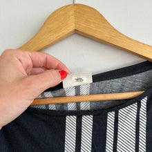 Load image into Gallery viewer, Dries Van Noten Striped Cinch Waist Tunic Dress Black White L