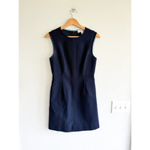 Load image into Gallery viewer, Diane Von Furstenberg Carrie Sleeveless Round Neck Mini Sheath Dress Navy Blue 4