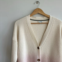 Load image into Gallery viewer, Sundance Sunset Moments Button Front Ombre Cardigan Cream/Pink S