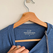 Load image into Gallery viewer, Vineyard Vines Football Whale Pocket Long Sleeve T-Shirt Moonshine L NWT