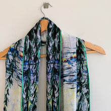 Load image into Gallery viewer, Petrusse Claude Monet's "Water Lilies" Silk Rectange Scarf