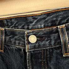 Load image into Gallery viewer, Levi's 501 Floral Patchwork Bell Bottom Flare Denim Jeans Dark Wash