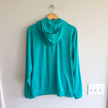 Load image into Gallery viewer, Waggle 1/2 Zip Long Sleeve Pullover Hoodie Turquoise Green M