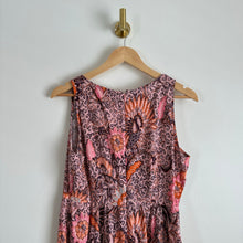 Load image into Gallery viewer, NWT Madewell Lace-Up Ruffle-Hem V-Neck Sleeveless Midi Dress Brown 6