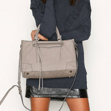 Load image into Gallery viewer, Rebecca Minkoff Leather Satchel Crossbody Bag Taupe