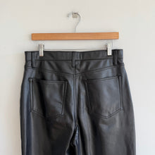 Load image into Gallery viewer, Abercrombie & Fitch Ultra High Rise Ankle Straight Faux Leather Pants Black 31
