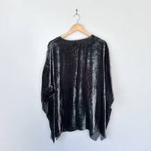 Load image into Gallery viewer, Johnny Was Embroidered Velvet V-Neck Poncho M