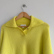 Load image into Gallery viewer, Velvet by Graham & Spencer Shay Cozy Knit Polo Sweater Yellow L