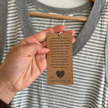 Load image into Gallery viewer, Project Social T Hits Different Striped Sleeveless Ringer Tank Top Gray L
