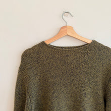 Load image into Gallery viewer, Allude Wool-Cashmere Blend Crew Neck Long Sleeve Knit Pullover Sweater Green