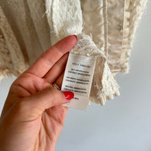 Load image into Gallery viewer, Vintage Ryu Ruffle Lace Bead Hook Closure Jacket Cream L