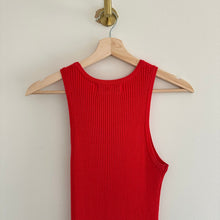 Load image into Gallery viewer, John & Jenn Ribbed Knit Sleeveless Midi Tank Dress Red S