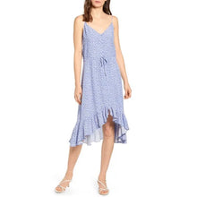 Load image into Gallery viewer, Rails Frida Floral Sleeveless Ruffle Hem Midi Dress Periwinkle Blue M