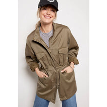 Load image into Gallery viewer, Sanctuary Otis Zip Up Drawcord Waist Outdoor Utility Jacket Green S