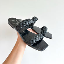 Load image into Gallery viewer, Dolce Vita Double Braided Strap Square Toe Sandals Black 9