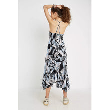 Load image into Gallery viewer, Free People Heatwave Floral Print Halter Neck Smocked Maxi Dress Blue XS