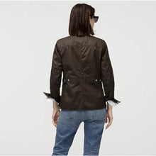Load image into Gallery viewer, J. Crew The Downtown Field Zip Up Military Jacket Olive S