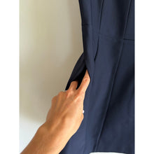Load image into Gallery viewer, Diane Von Furstenberg Carrie Sleeveless Round Neck Mini Sheath Dress Navy Blue 4