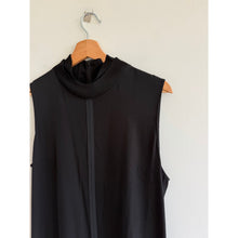 Load image into Gallery viewer, Kit and Ace Ryder Sleeveless Silk High Neck Boxy Mini Dress Black 12