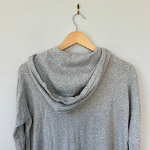 Load image into Gallery viewer, Chaser x Evereve Long Sleeve Snap Front Hoodie Sweatshirt Heathered Grey S NWT